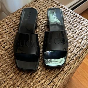 Gucci rubber slide sandals